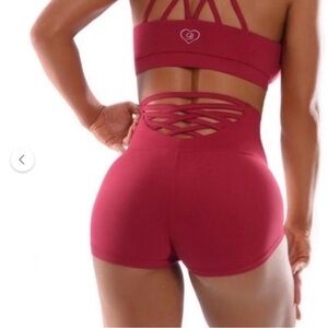 Looking for bra to match Red bombshell sportswear sexy back Shorts